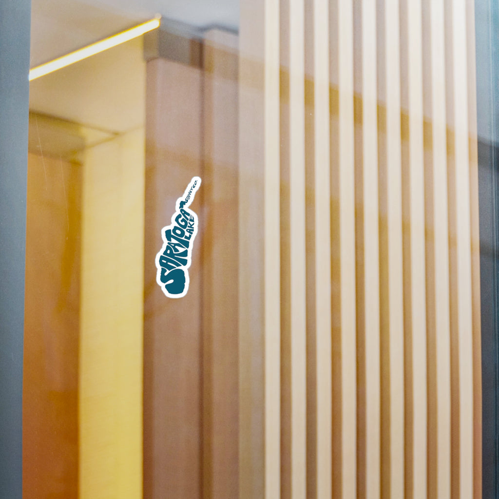 Copy of Saratoga Lake Kiss-Cut Vinyl Decal – Retro Lake Logo Sticker