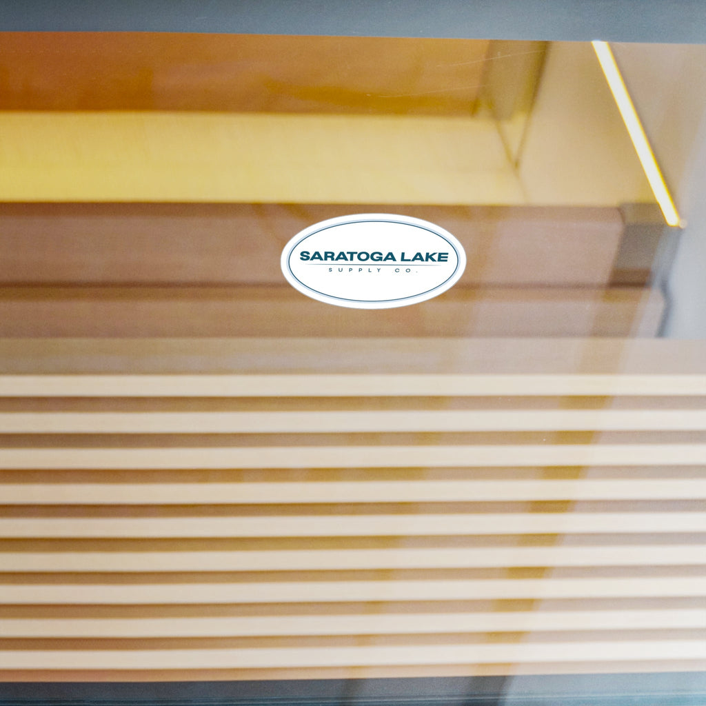 Saratoga Lake Supply Co. Oval Vinyl Sticker — Kiss-Cut Decal