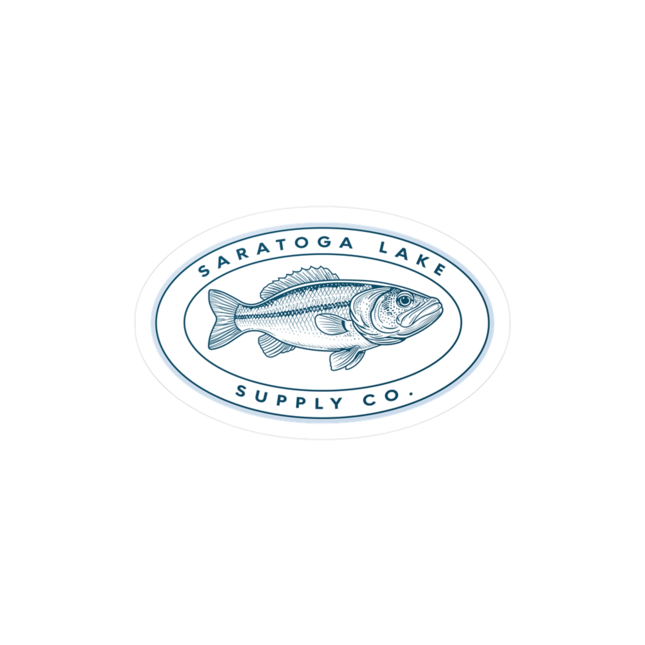 Kiss-Cut Vinyl Decal — Saratoga Lake Supply Co. Bass Logo