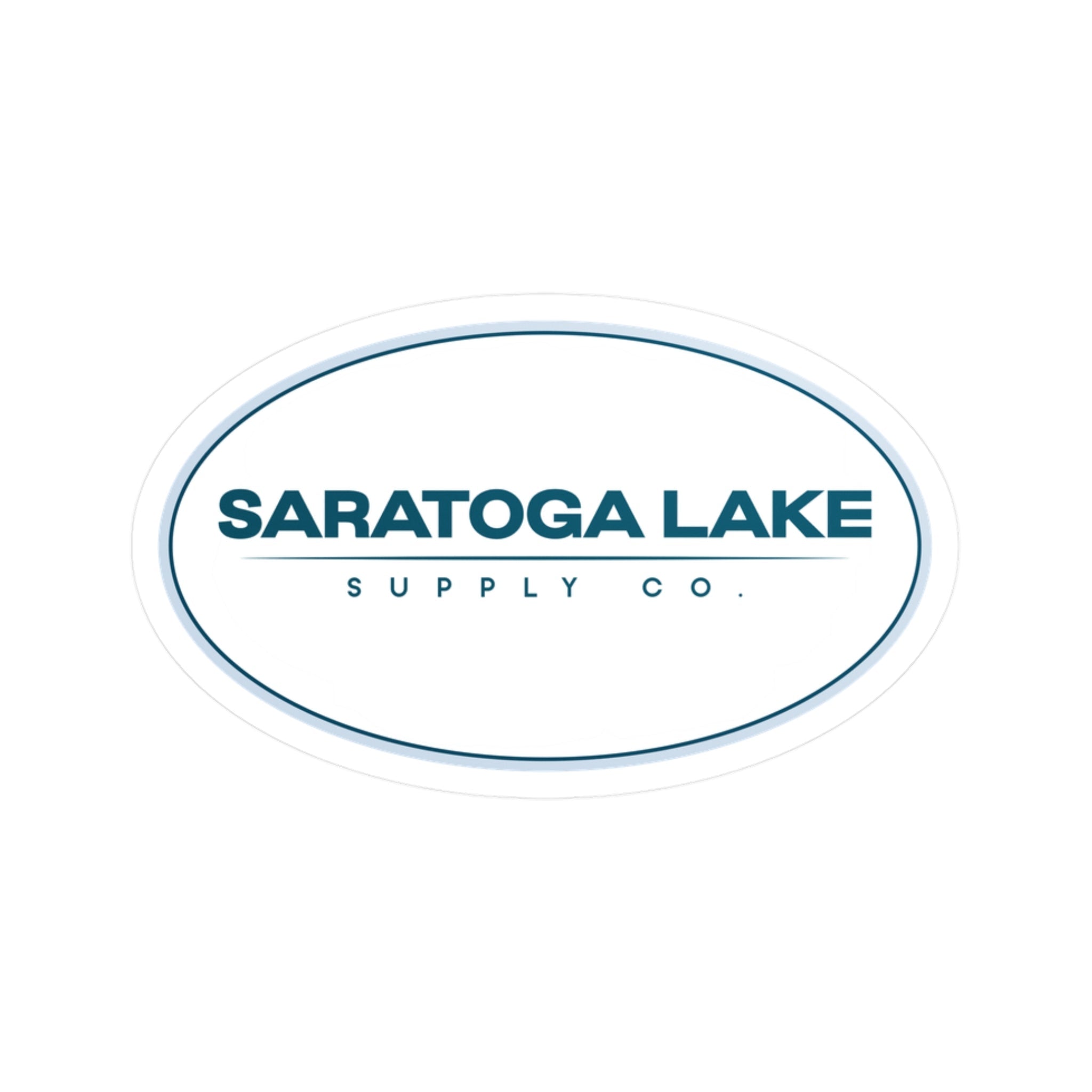 Saratoga Lake Supply Co. Oval Vinyl Sticker — Kiss-Cut Decal