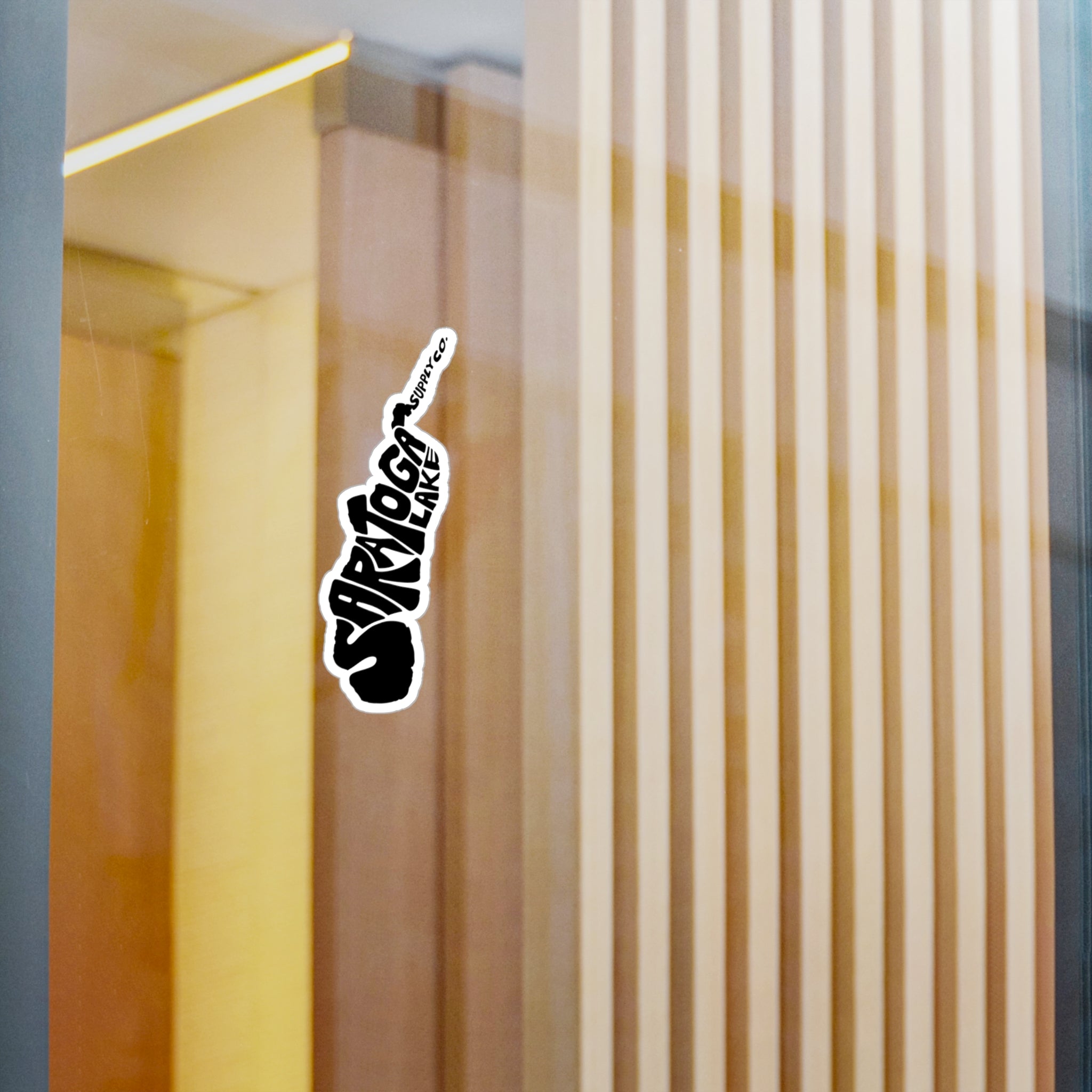 Copy of Saratoga Lake Kiss-Cut Vinyl Decal – Retro Lake Logo Sticker