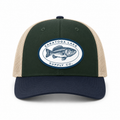 Bass Collection - Bass Woven Patch Trucker Hat - Spruce / Birch / Light Navy